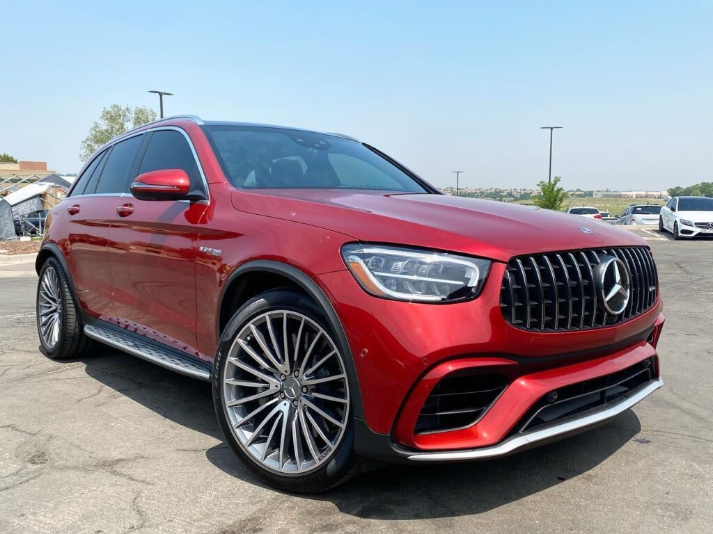 Mercedes Benz AMG GLC63 window tint front side view