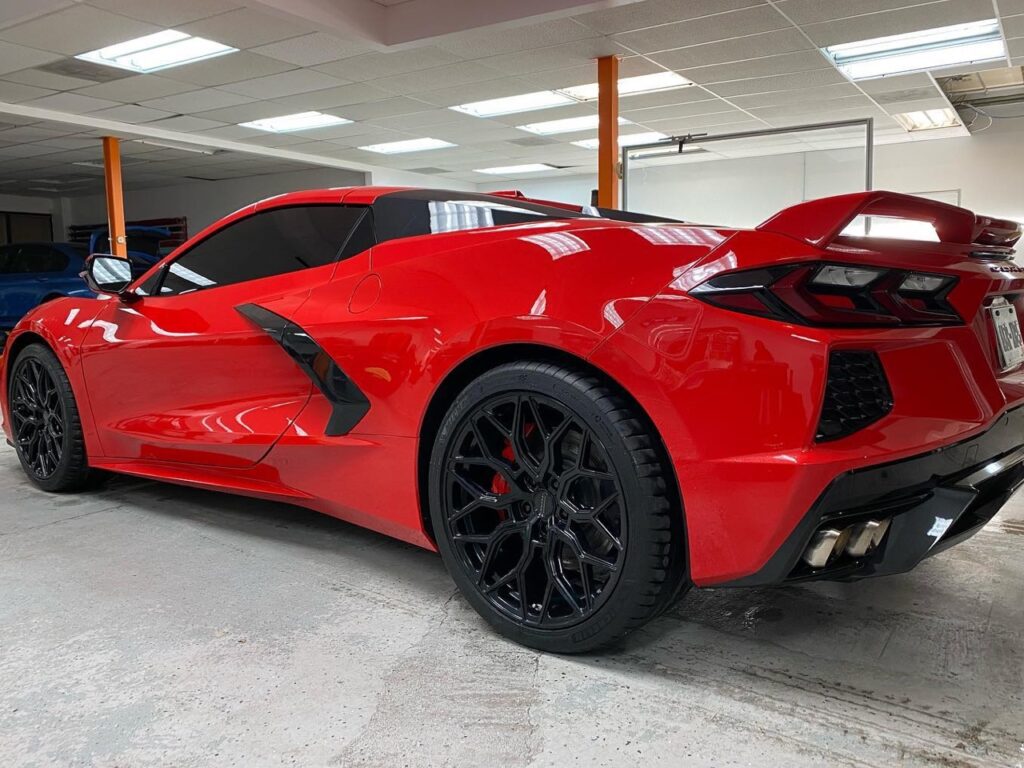 C8 Corvette ceramic plus tint back view