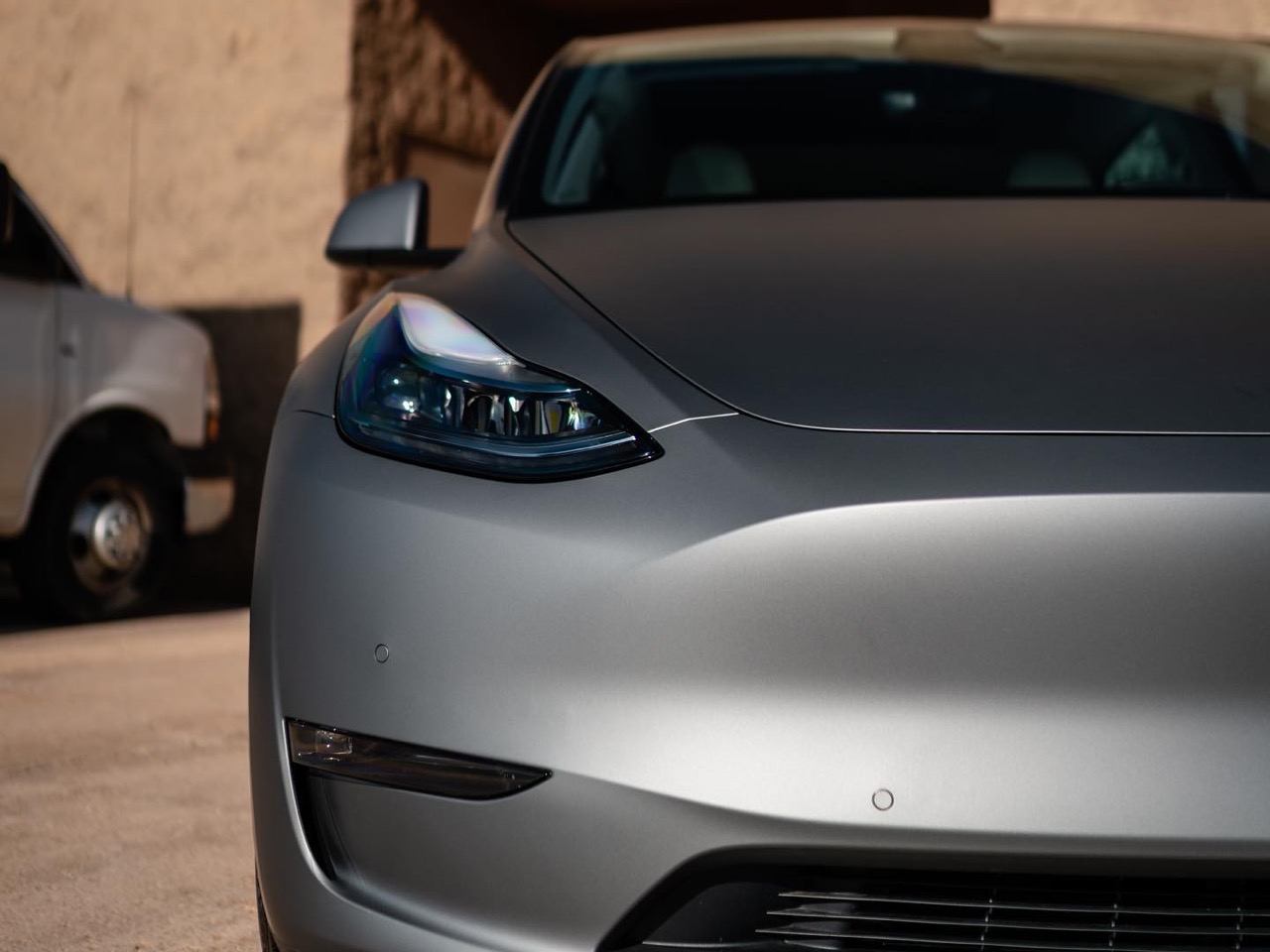 Tesla Model Y Matte Metallic Gunmetal Wrap - Mile High Customs